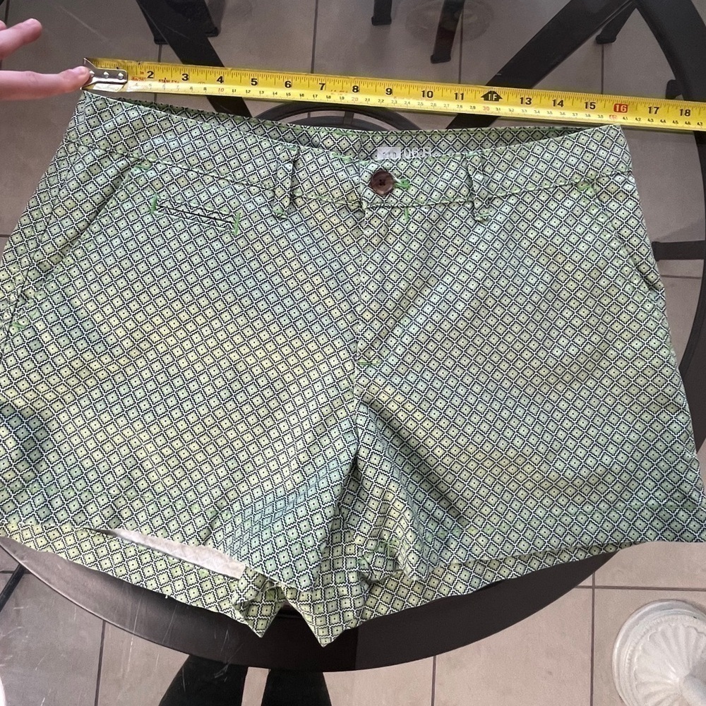 Gap low rise low rise geometric green shorts, casual spring summer cotton size 6 - Picture 7 of 10